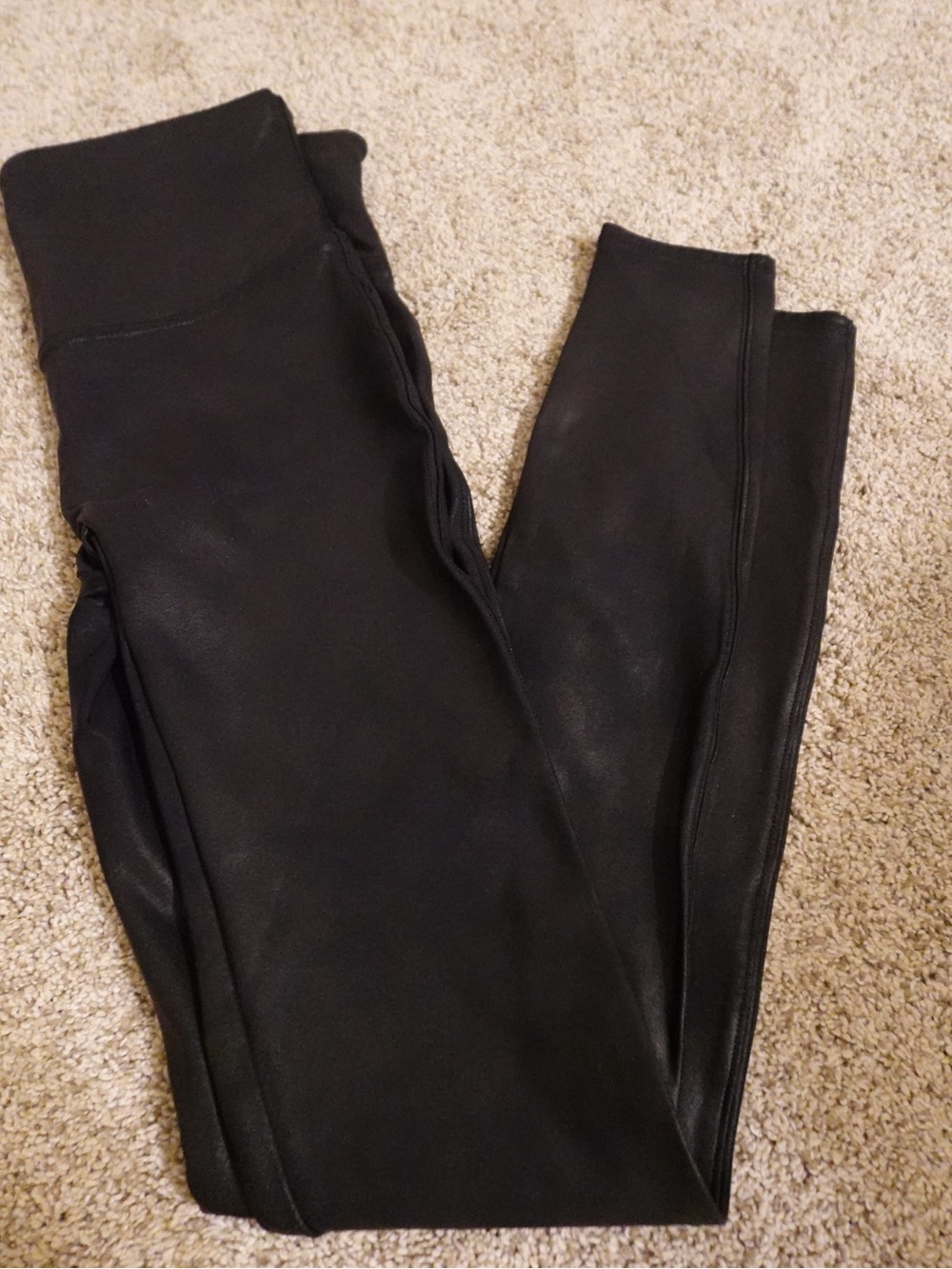 Spanx Black Faux Leather Leggings